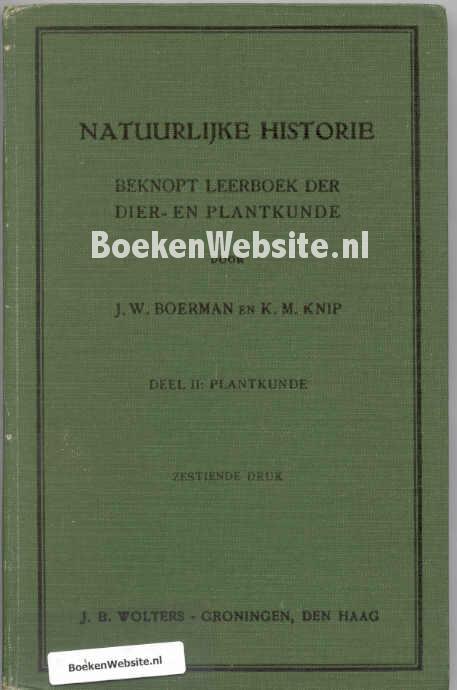 Natuurlijke Historie Ii Plantkunde Boerman J W Ea Boekenwebsite Nl