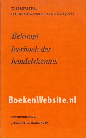 Beknopt leerboek der handelskennis speerstra