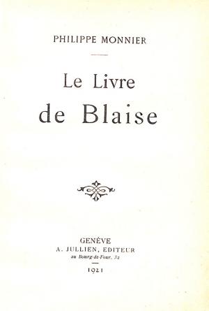 Le Livre de Blaise