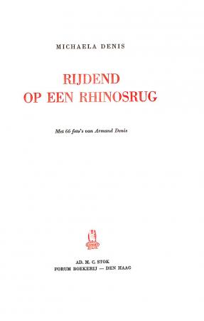 Rijdend op een Rhinosrug