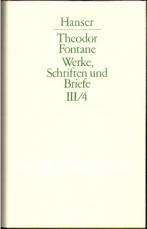 Theodor Fontane, Sämtliche Werke 4