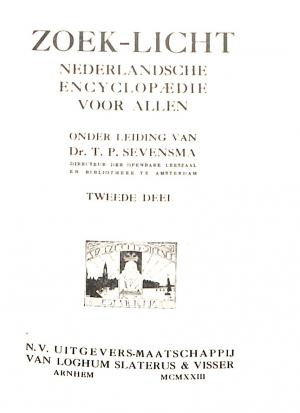 Zoek-licht Nederlandsche encyclopaedie voor Allen 2