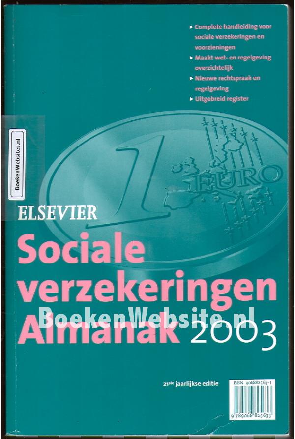 Sociale Verzekeringen Almanak 2003, Tappel J.B. | BoekenWebsite.nl