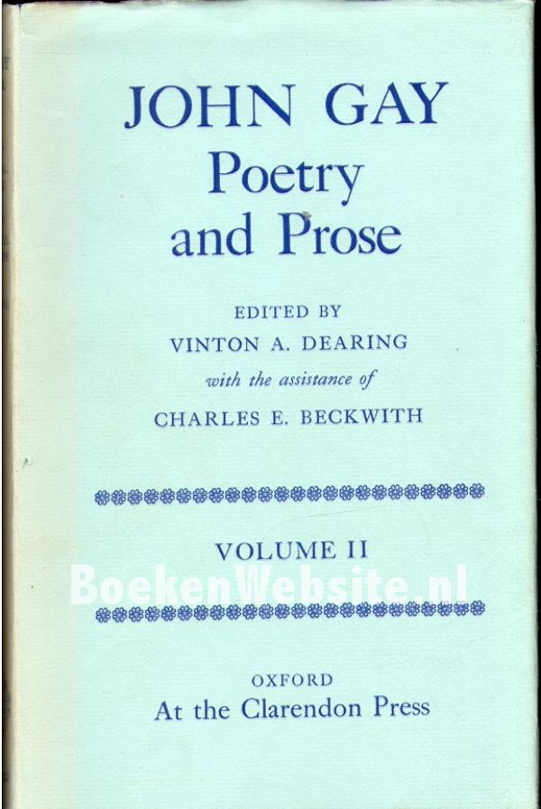 John Gay Poetry And Prose II Gay John BoekenWebsite Nl