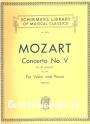 Mozart Concert no. V for Violin and Piano