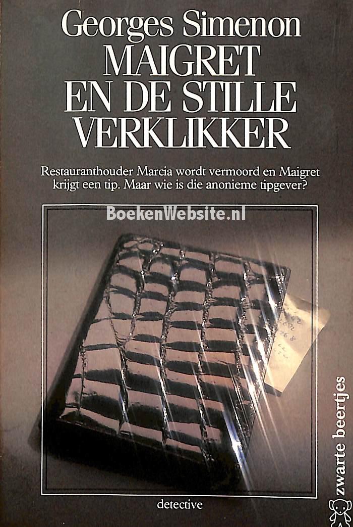 1469 Maigret En De Stille Verklikker Simenon Georges BoekenWebsite Nl